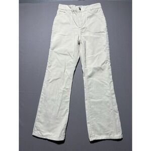 Redone Pants Women 25 Cream 70s Corduroy Original Pockets Flare High‎ Rise